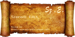 Szeredi Edit névjegykártya